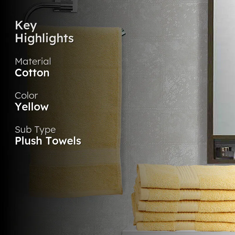 Eva Quick Dry Hand Towel (Yellow) - Set Of Six media 2