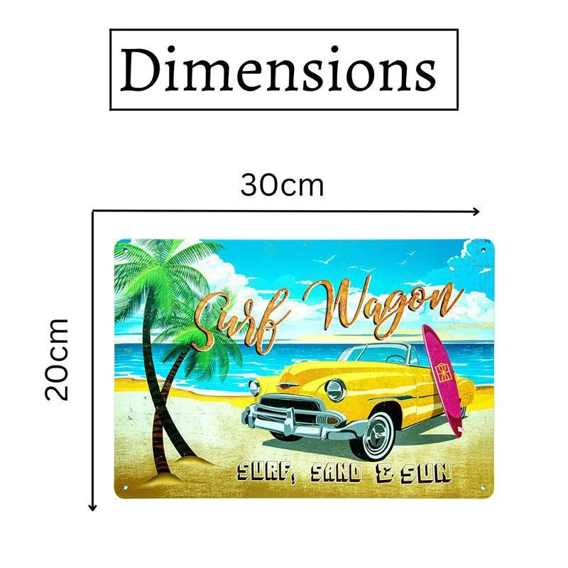 Surf Wagon Retro Metal Wall Accent media 7