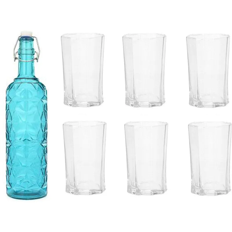 Viggo 1000 mL Water Bottle With 200 mL Glasses - Seven Piece Set media 1