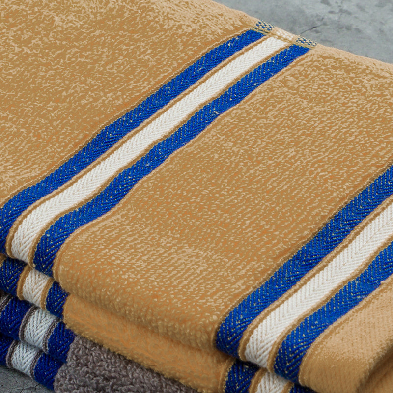 Nautica Dove Dual Cotton Hand Towel (Grey & Beige) - Set Of Four media 5