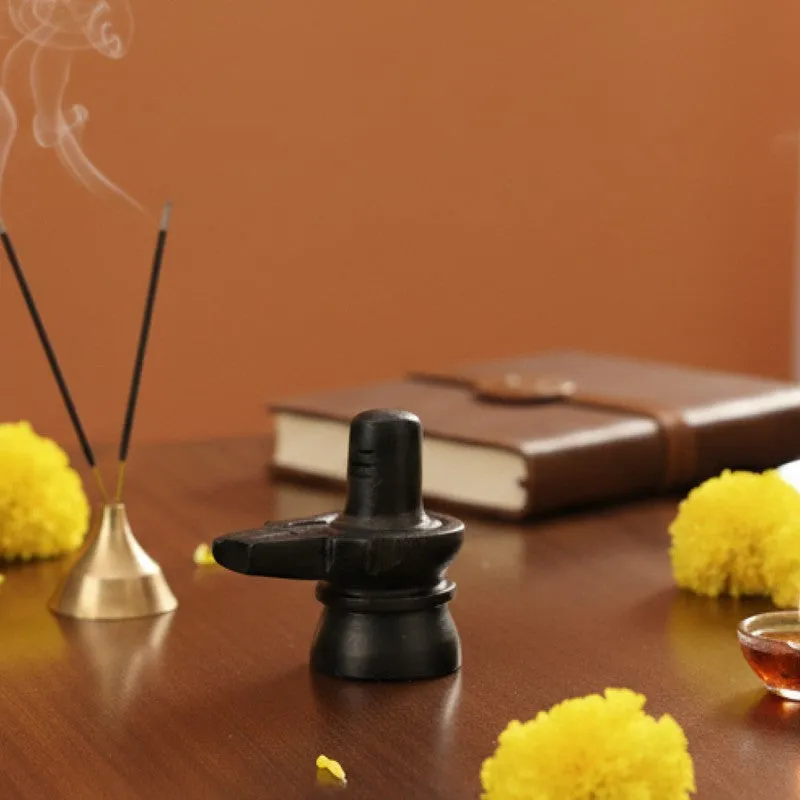 Shivling Divine Ebony Wood Idol media 4