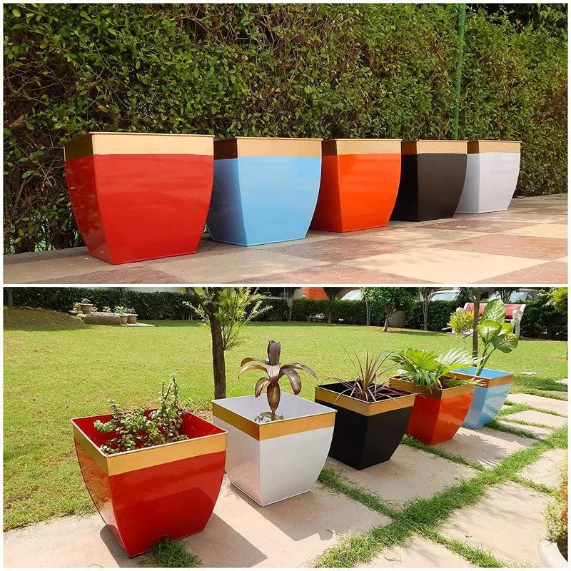 Yula Goldo Planter (Red) - Set Of Two media 4
