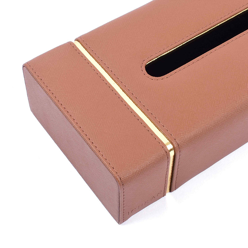 Ceastra Faux Leather Tissue Holder - Brown media 6
