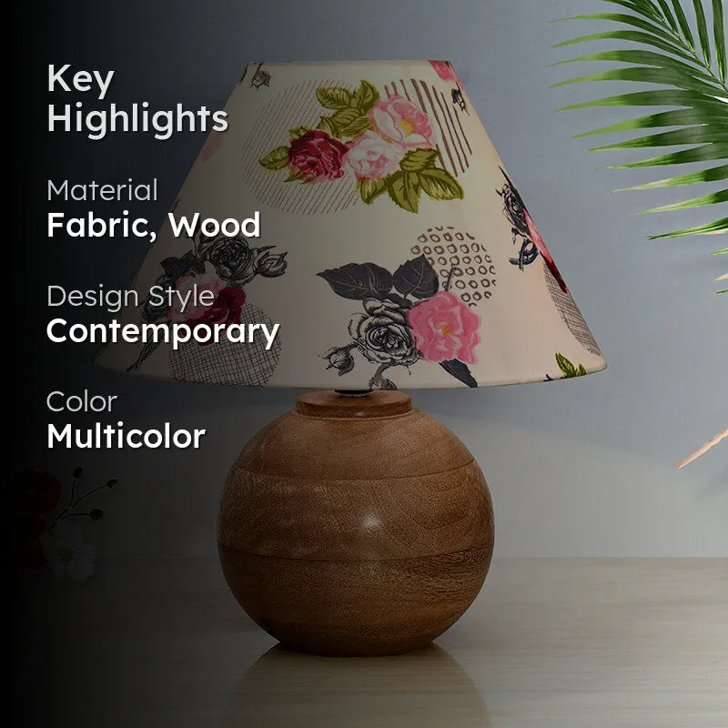 Rosa Orb Fabric Table Lamp - Multicolor media 2