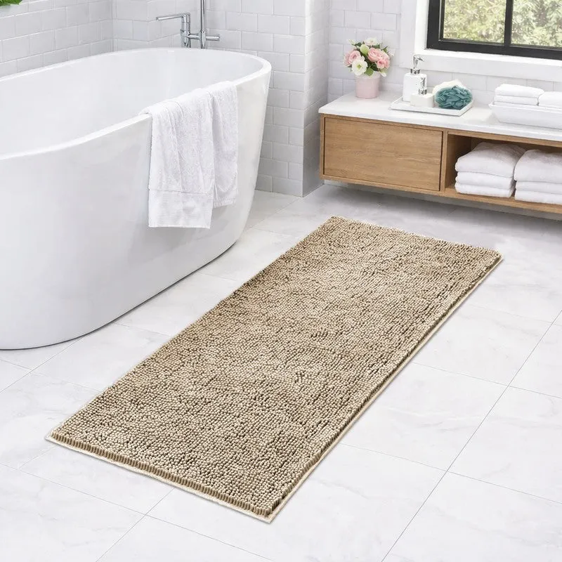 CalmCore Solid Microfiber Bath Mat - Beige media 3