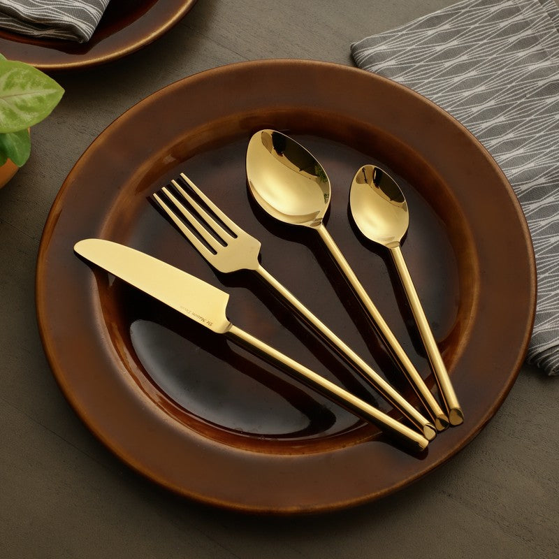 Sleek Cut Cutlery Set - Four Piece Set