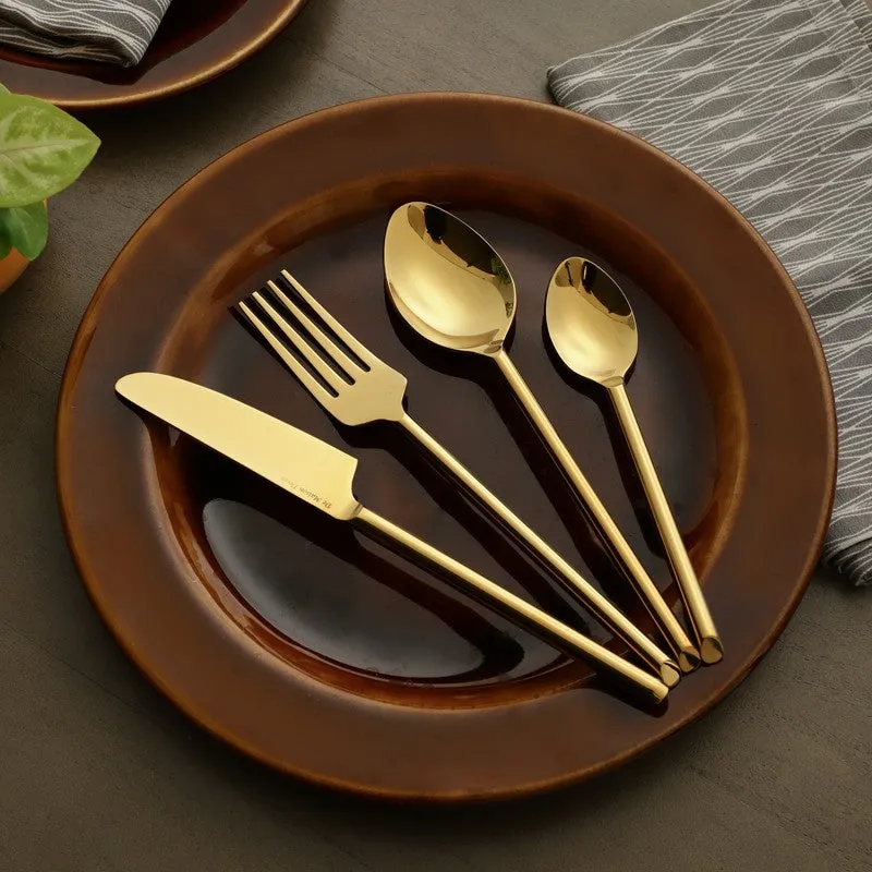 Sleek Cut Cutlery Set - Four Piece Set media 1