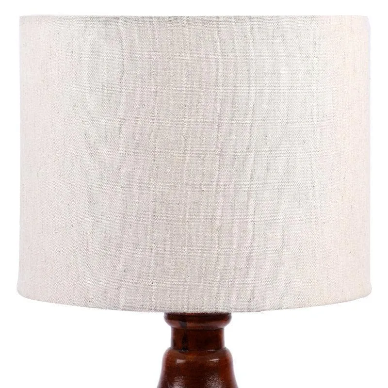 Jogar Winde Fabric Table Lamp - Grey,Brown media 5