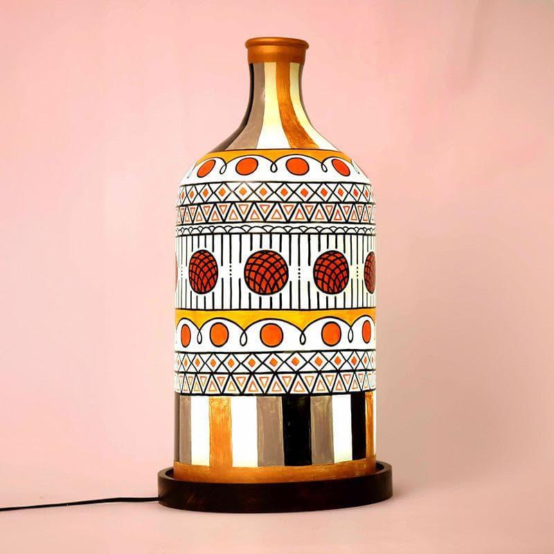 Mirza Traditional Hand Painted Glass Table Lamp - Multicolor media 4