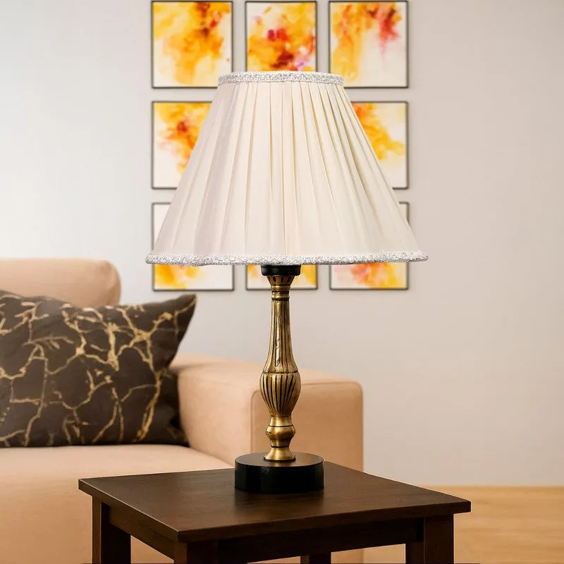 Aurelo Liro Wooden Table Lamp - OffWhite media 4
