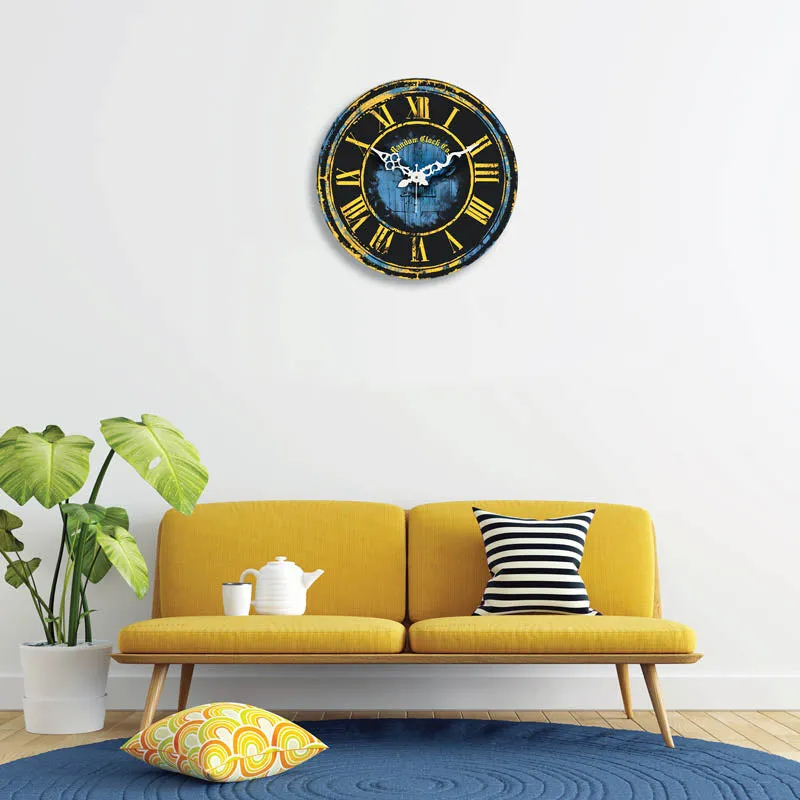 Neriah Blue 3D Printed MDF Wall Clock media 3