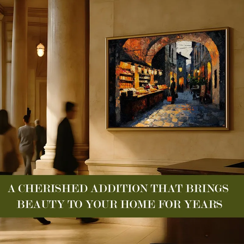Ancient Alley Canvas Wall Painting With Frame media 7