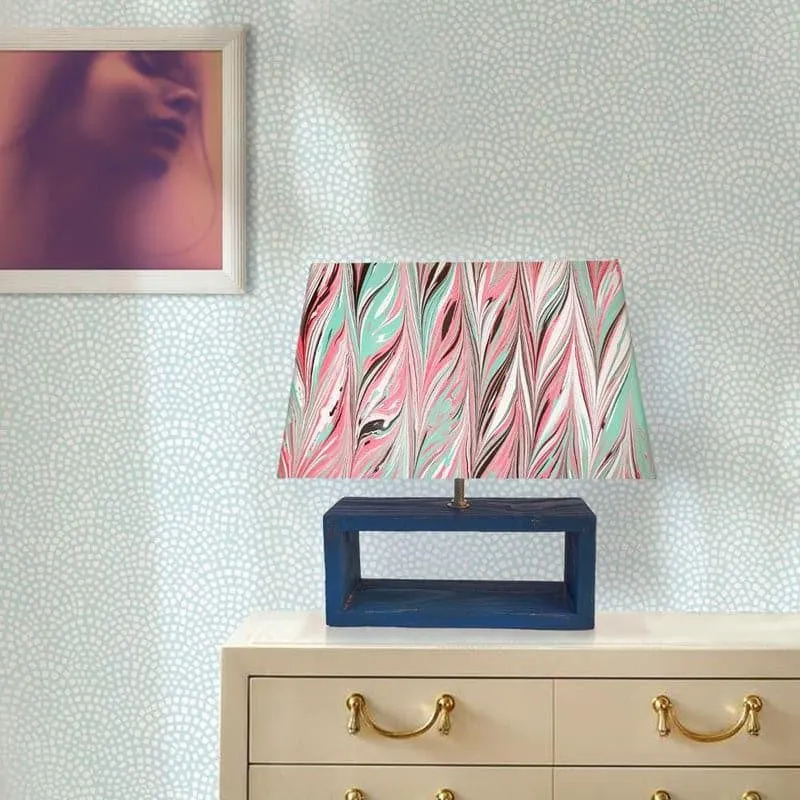 Marbling Handpainted Fabric Table Lamp - Multicolor media 5