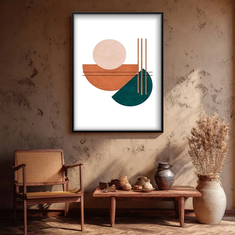 Linear Pulse Canvas Wall Painting With Black Frame media 5