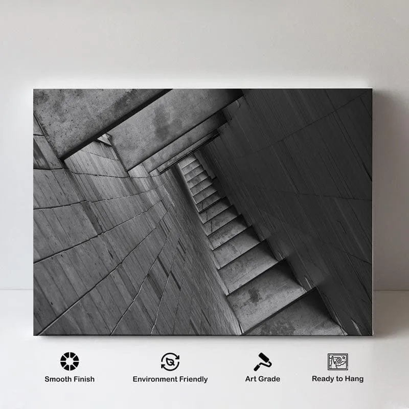 Monochromatic Metropolis Canvas Wall Painting - Gallery Wrap media 4
