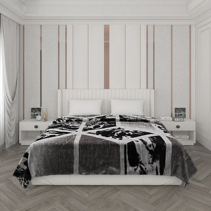 Monte Carlo Mosaic Diamond Blanket (Black) - 850 GSM media 3