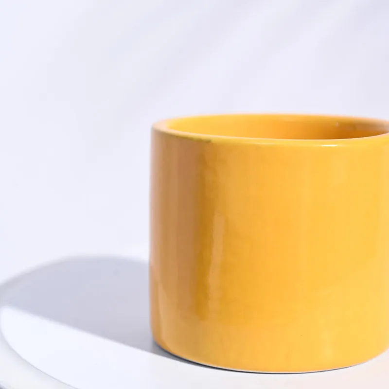Ugaoo Pipe Yellow Ceramic Pot media 4