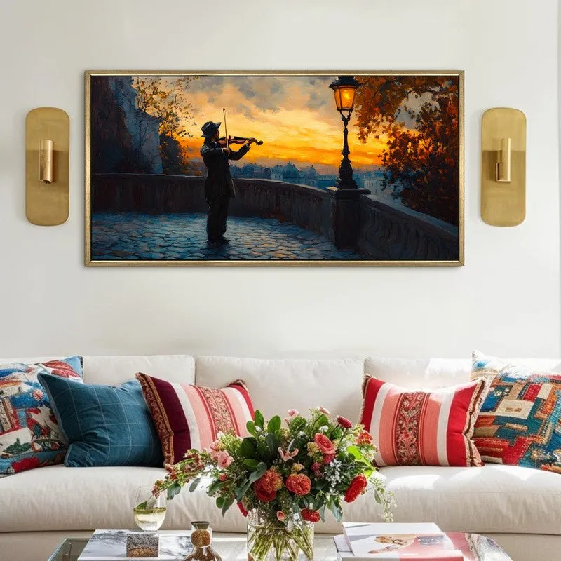 Evening Melody Canvas Wall Painting With Frame media 1