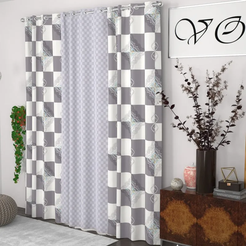 Shape Edge Drape Curtains - Set of Three media 3