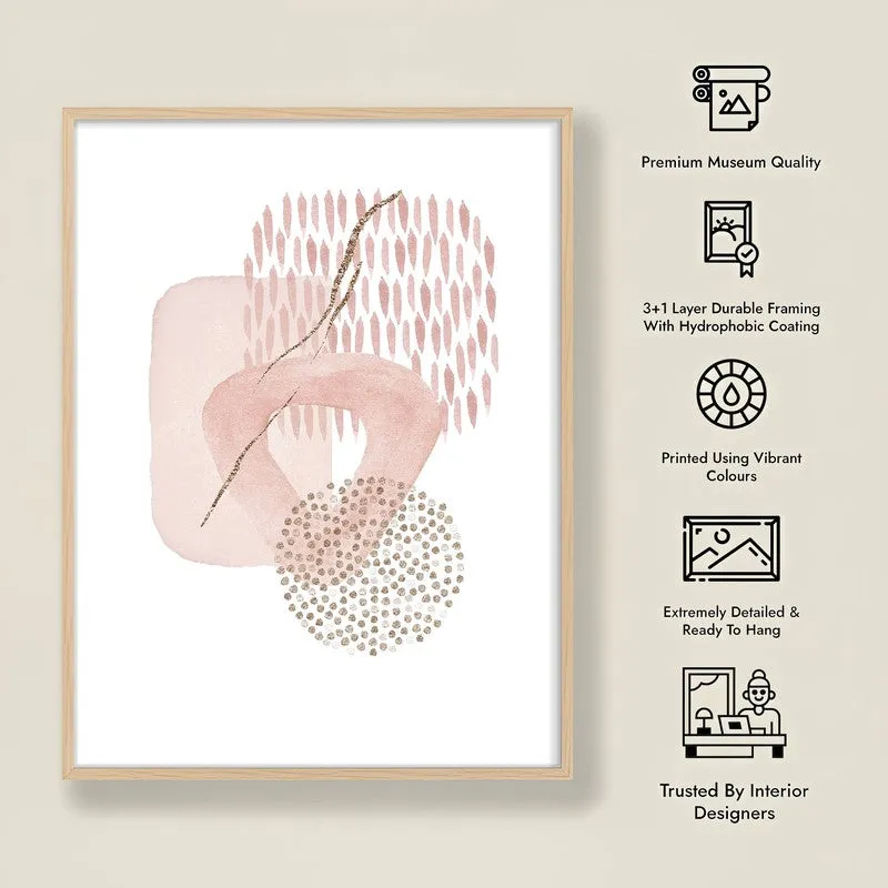 Blushing Freckles Framed Canvas Archival Canvas Wall Painting - Natural Brown Frame media 7