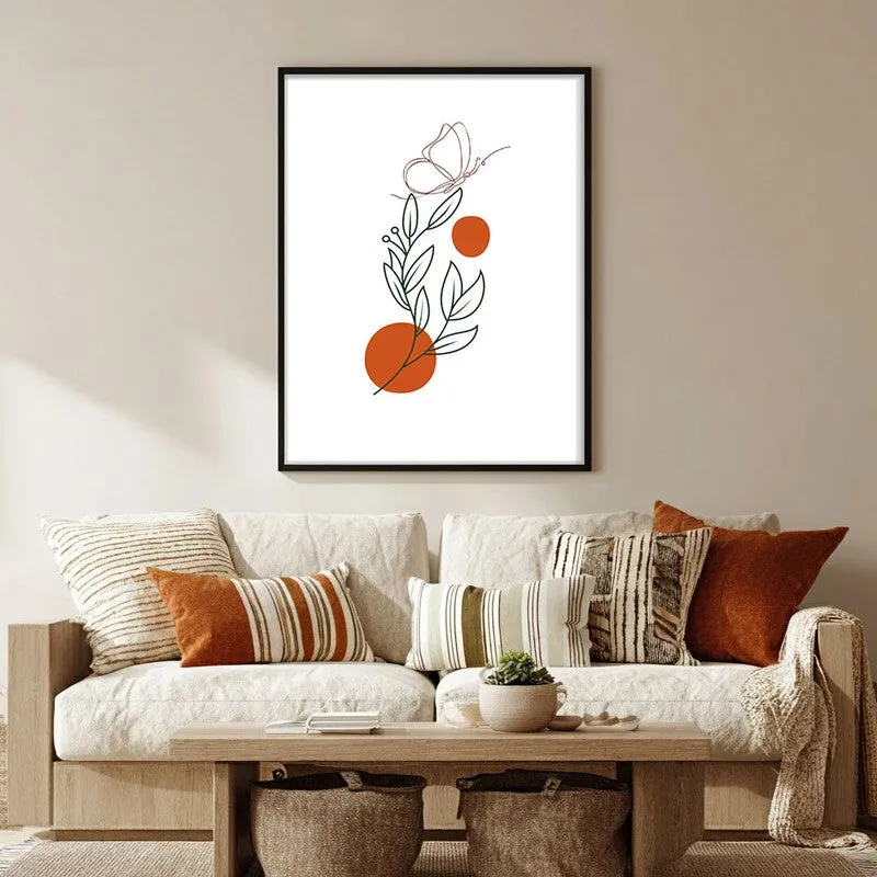 Rust Rhythm Canvas Wall Painting With Black Frame media 3