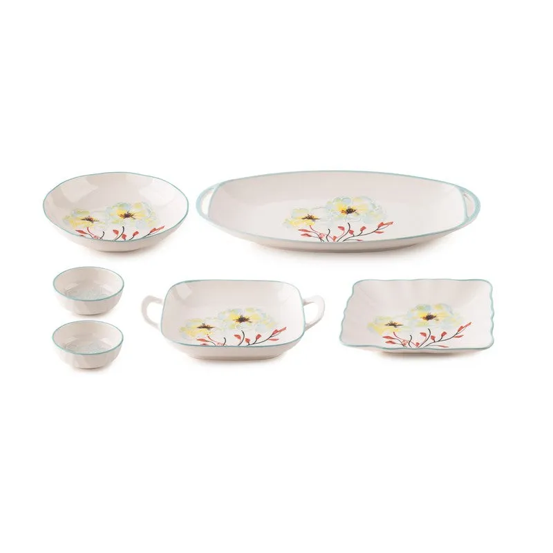 Saffron I Porcelain Snack Set - Six Piece Set media 4