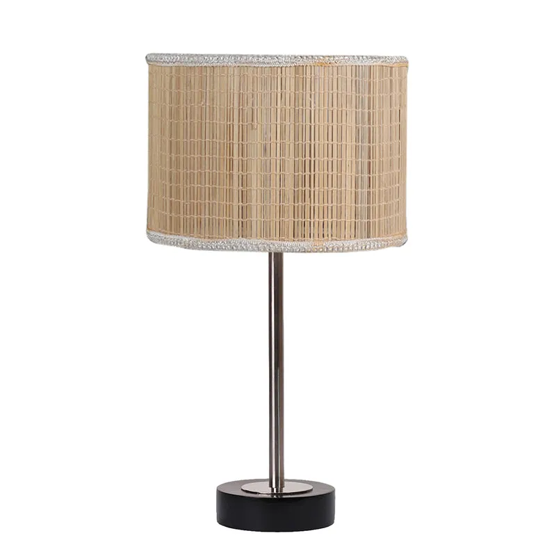 Bambou Rodin Wooden Table Lamp - Beige,Silver,Black media 4