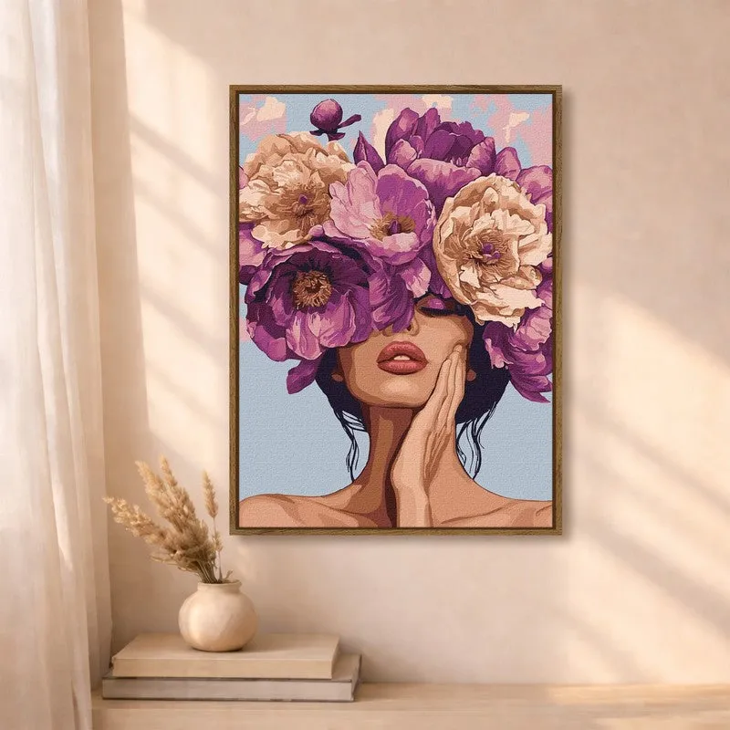 Petal Mirage Canvas Wall Art With Frame media 4