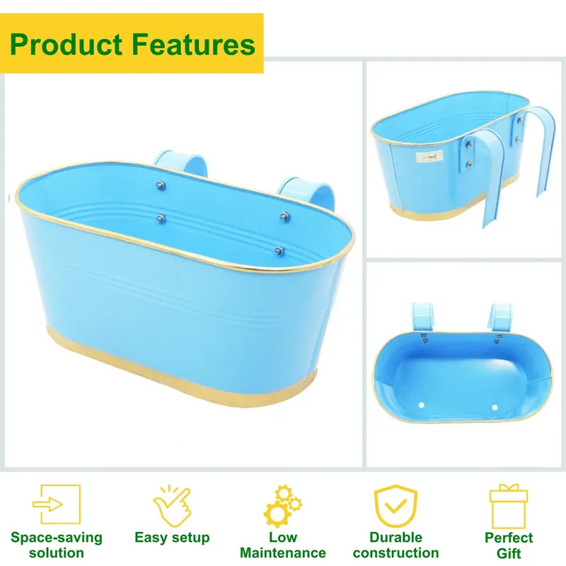 Norva Hanging Planter (Blue) - Set Of Three media 4