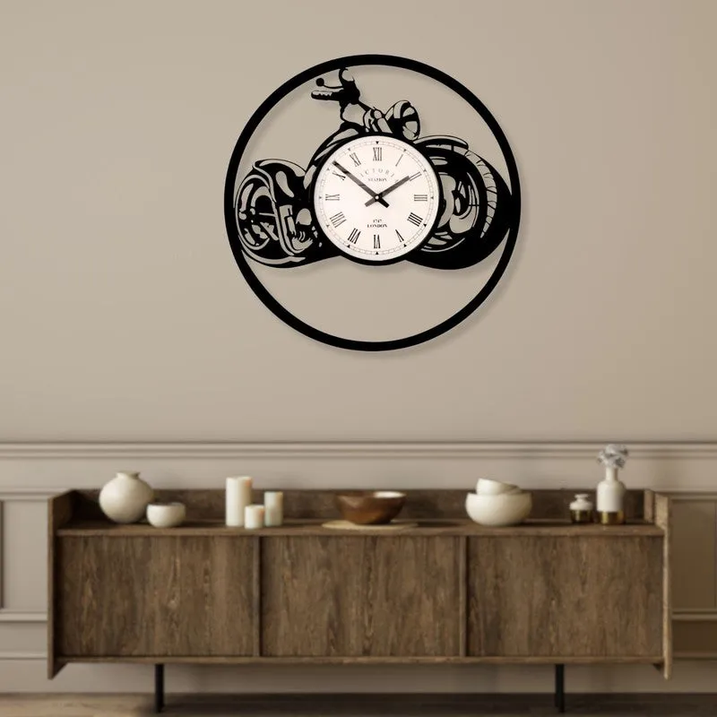 Primeart Steel Analog Wall Clock - Black media 3