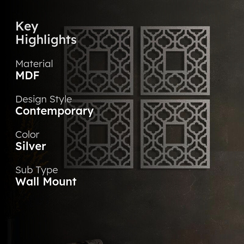 Mazika MDF Wall Accent - Set of Four media 2