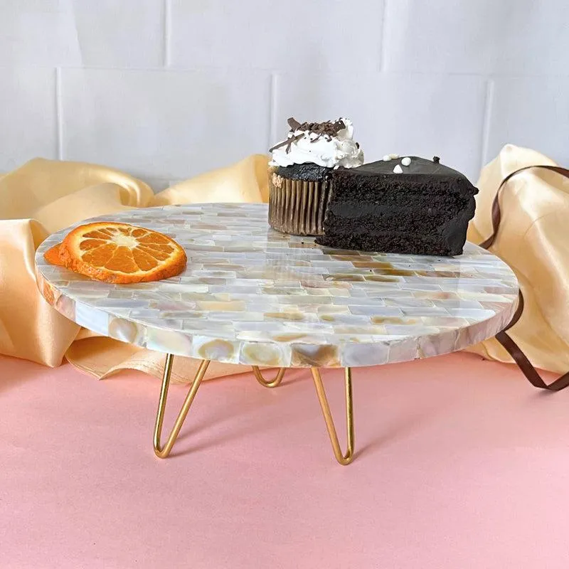 Lvie Mother Of Pearl Cake Stand media 4
