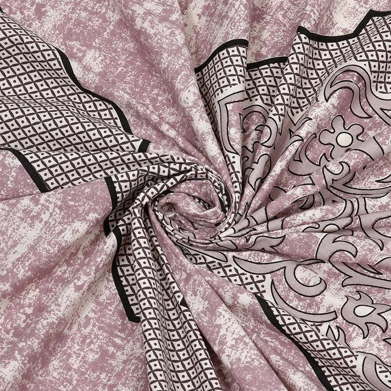 Mishti Dreams Geometric Cotton Bedsheet(Pale Pink ) - 150 TC media 4