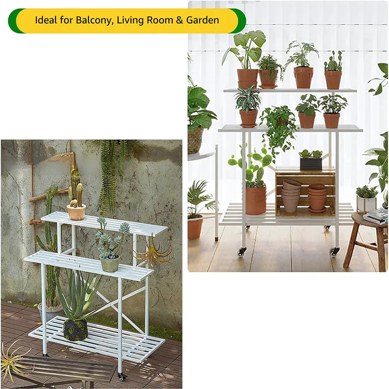 Lelia Metal Planter Stand - White media 6