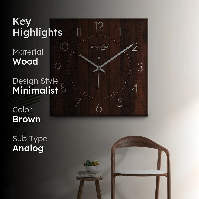 Arixen Analog Wall Clock - Brown media 2