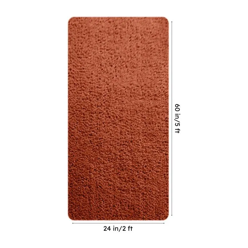 Nuo Luxe Micro Fiber Runner Rug - Rust media 8