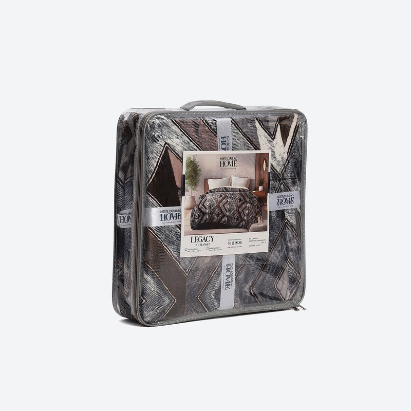 Monte Carlo Artoza Geometric Print Polyester Blanket (Brown) - 300 GSM media 7