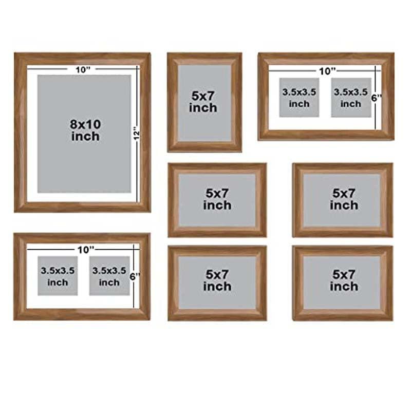 Memories Encased Wooden Photo Frame (Brown) - Set Of Eight media 5