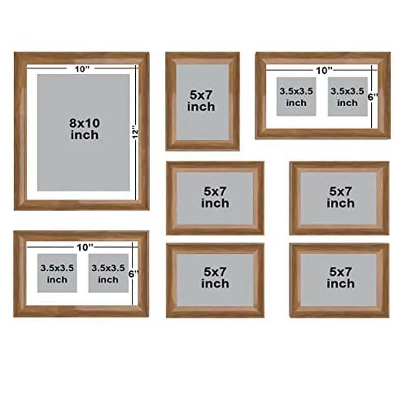 Memories Encased Wooden Photo Frame (Brown) - Set Of Eight media 5