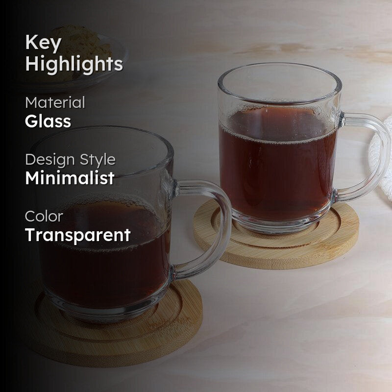 Lava Glass Tea Cup (180 mL Each) -  Set of Two media 2