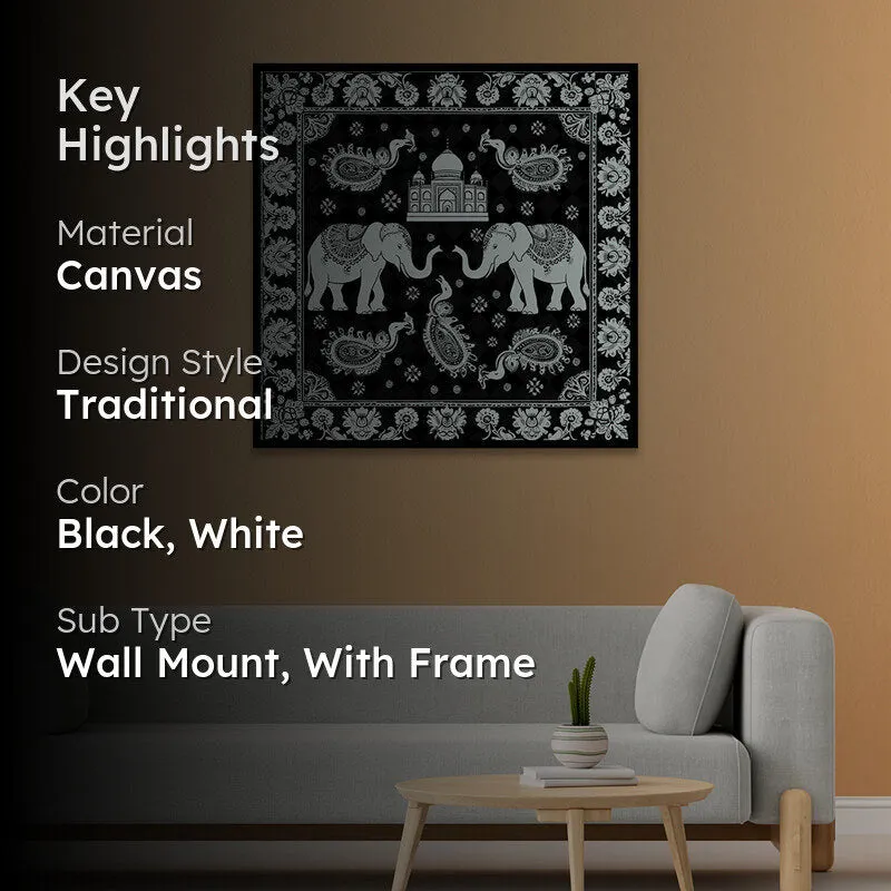 Hastina Monochrome Wall Art With Frame media 2