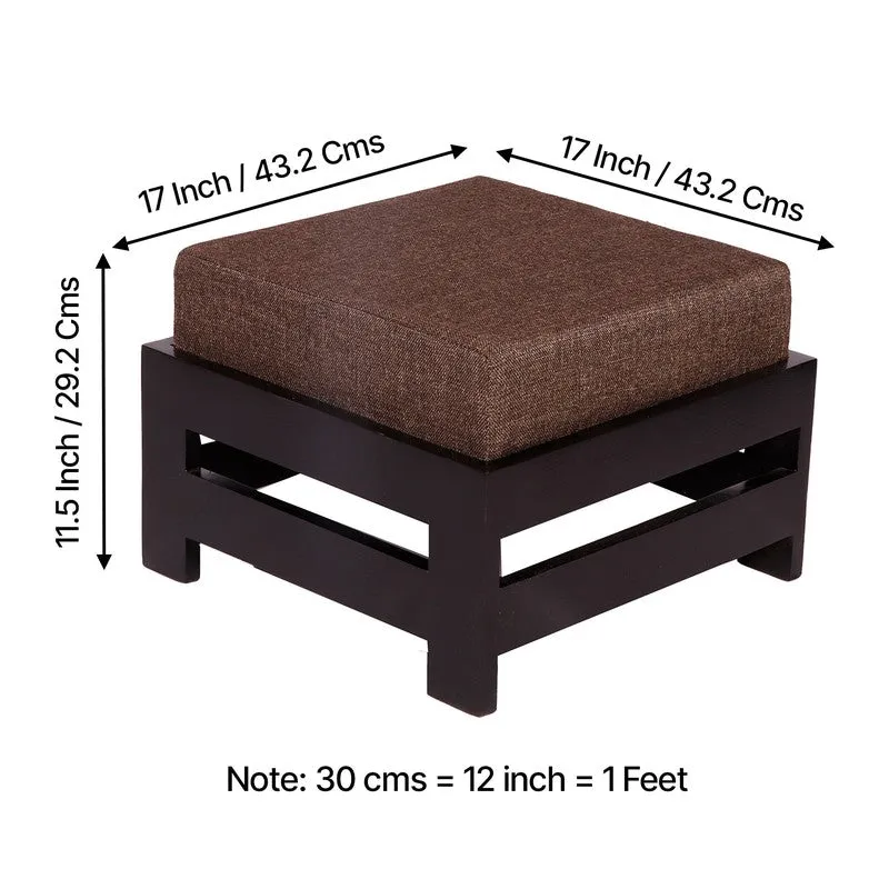 Naxor Sheesham Wooden Bench with Cushions (Brown) - Four Piece Set media 9