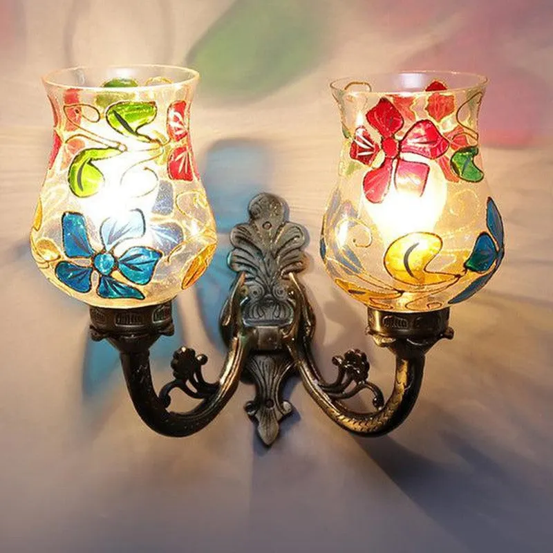 Fumo Twinner Mosaic Glass & Metal Wall Lamp media 1