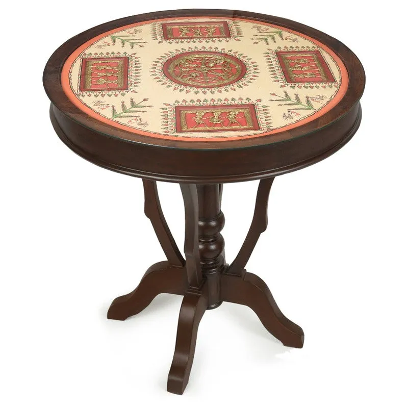 Kilm Pillar Teak Wood Side Table media 3
