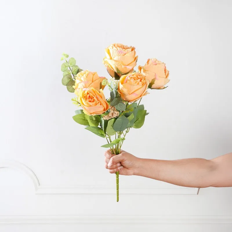 Autumn Rose Artificial Flowers - Orange media 3