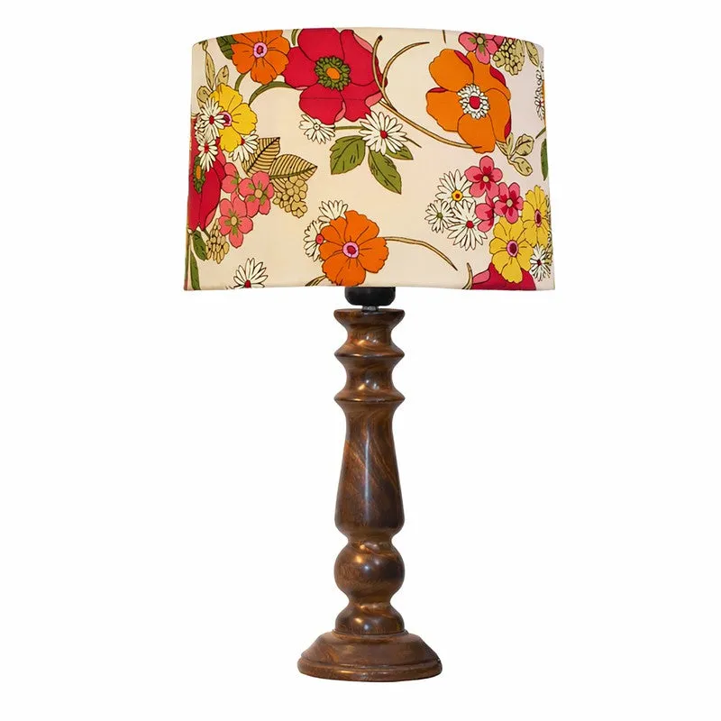 FloralFlare Glow Wooden Table Lamp media 5