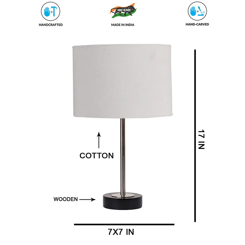 Cotin I Rodin Wooden Table Lamp - Grey,Silver,Black media 7