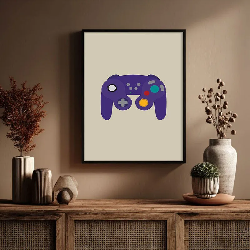 Retro Joystick Framed Canvas Wall Painting media 3