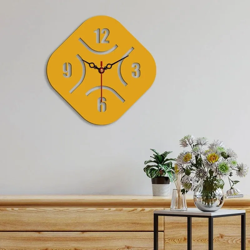 Diamond Frame Wooden Wall Clock media 4