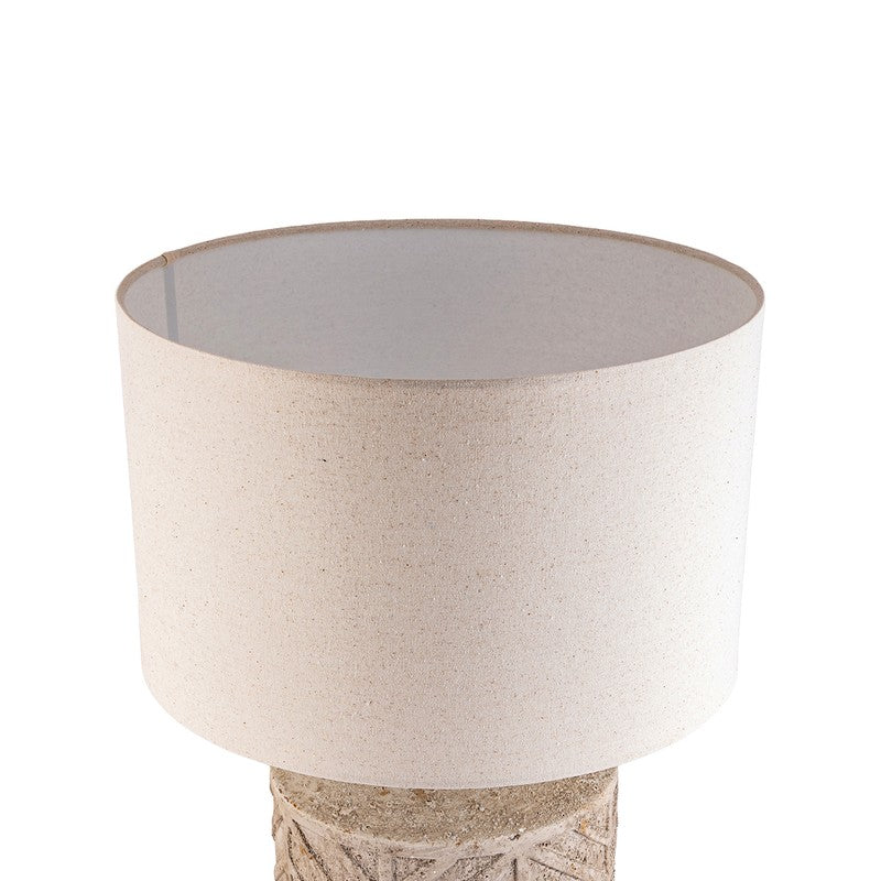 AarviDecor Aurelia Designer Stone Table Lamp - White media 6